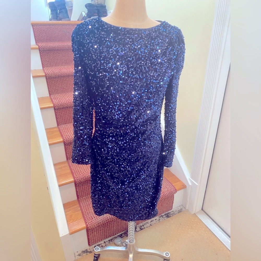 Women's Nanette Lepore Long Sleeve Velvet Sequin Dress, NWOT, Size 10